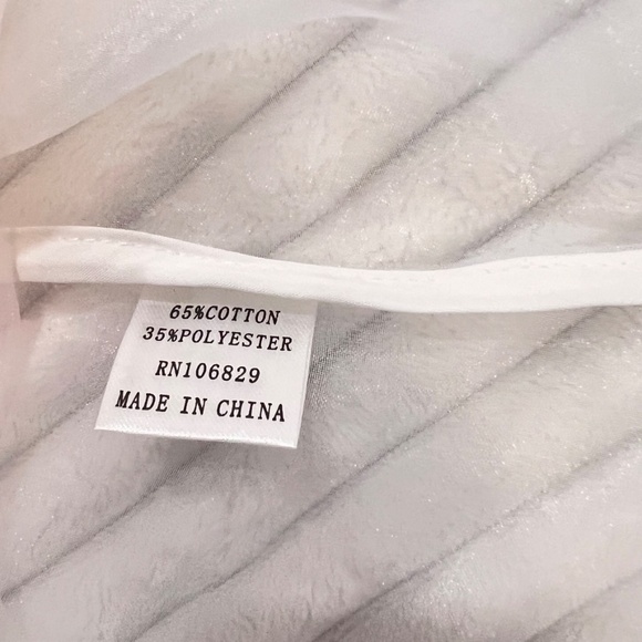 #A015  RomanticStyle EveningGlam  Nancy  White  Organza  Pearl  Ruffle Top NWT M - Picture 8 of 9